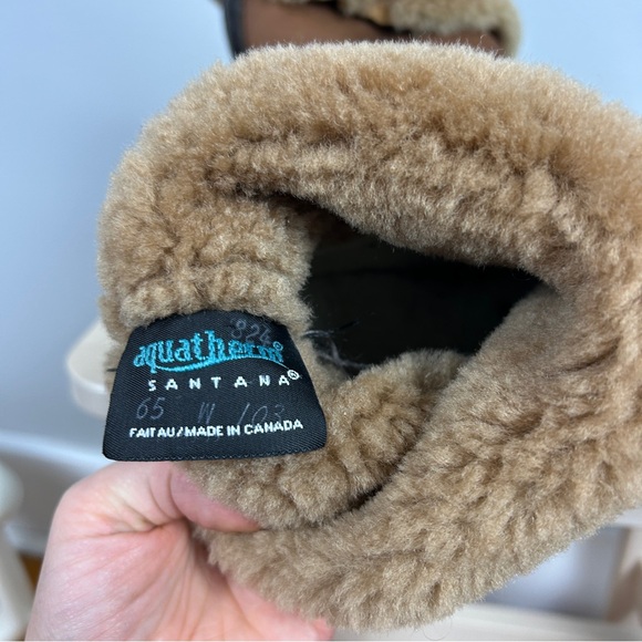 SANTANA Vintage Sheepskin Winter Boots Waterproof Size 6.5 Brown Leather Snow‎ - Picture 5 of 5